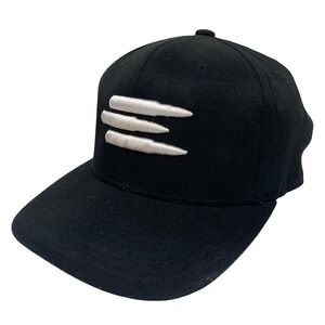 American Reckoning ONE TEN Flexfit Tech Black Baseball Hat Cap Bullet Embroidery